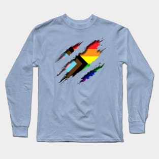 Progress Pride Shredding Long Sleeve T-Shirt